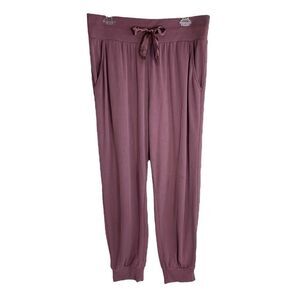Victoria's Secret Womens Ribbed Drawstring Lounge Pants Dusty Rose Size Large